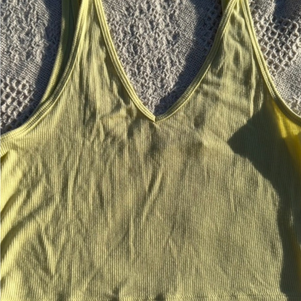 -PacSun Basic Green Ribbed Tank